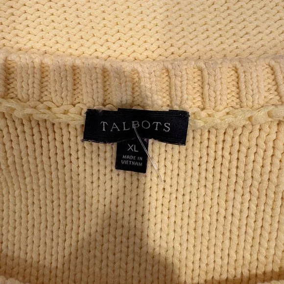 Yellow Chunky Cable Knit Sweater Oversized - Picture 6 of 6
